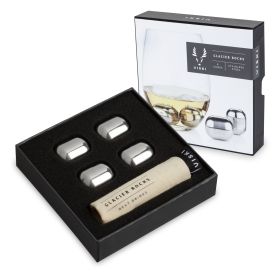 Glacier RocksÂ® Stainless Steel Wine Globes ViskiÂ® (Set of 4)