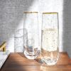 Starlight Stemless Champagne Flutes TwineÂ® (Set of 2)