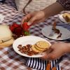 Tahoe Cream Picnic Basket for Four TwineÂ®