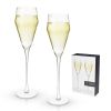 Angled Crystal Prosecco Glasses ViskiÂ® (Set of 2)