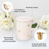 Annette Honeycomb Ceramic Tea Mug & Infuser Pinky UpÂ®