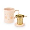 AnnetteHello Beautiful Ceramic Tea Mug & Infuser by Pinky