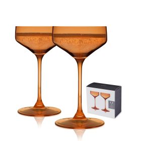 Reserve Nouveau Amber Coupe Glasses ViskiÂ® (Set of 2)