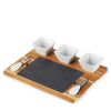 Acacia & Slate Cheese Board Set and Ceramic Bowls TwineÂ®