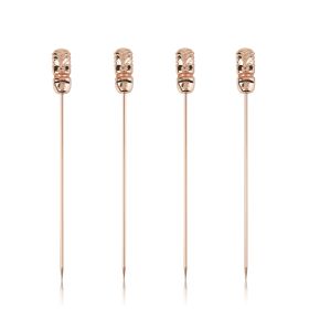 Tiki Copper Cocktail Picks ViskiÂ® (Set of 4)