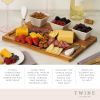 Acacia & Slate Cheese Board Set and Ceramic Bowls TwineÂ®