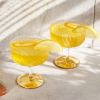 Deco Gatsby Crystal Coupe Glasses ViskiÂ® (Set of 2)