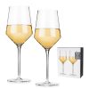 Raye Crystal Angled Chardonnay Glasses ViskiÂ® (Set of 2)
