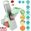 Safe Mandoline Food Slicer Potatoes Cutter French Fries Adjustable Vegetable Fruit Slicer Chopper Dicer with Container Dishwasher Safe