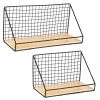 Floating Wall Shelves Rustic Wood Decorative Storage Shelf Wall Mounted Hanging Storage Rack for Living Room Office Bedroom Bathroom Kitchen