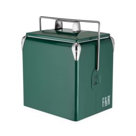 Vintage Metal Cooler by Foster & Rye (Color: Green)